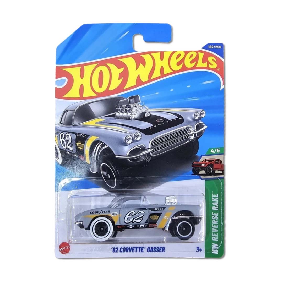 HOt Wheels Hw Reverse Rake 62 Corvette Gasser