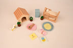 Playbox Pop’s Big Wooden Doll House with Furniture & Accessories for Kids