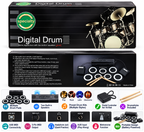 Electronic Digital Drum Set | Portable 7-Pad Drum Kit with Drumsticks, Foot Pedals & Built-In Speakers