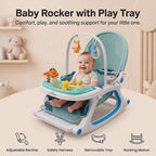 StarAndDaisy Dreamy Baby Rocker Chair with Toy Bar, Play Tray & Mosquito Net – 0–36 Months