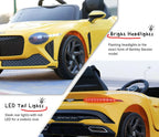 EMotorad Formula Fun Bentley Bacalar 12V Electric Ride-On Car for Kids with Remote – Yellow, 3Y+
