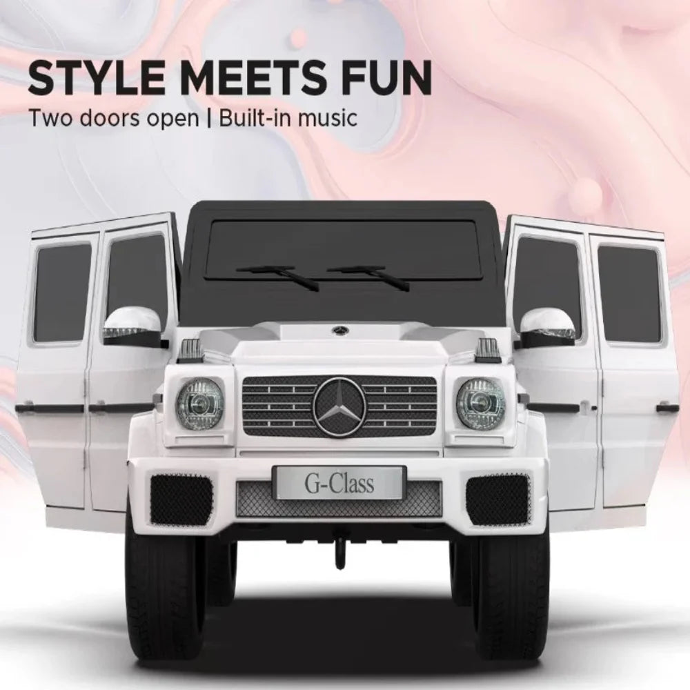 EMotorad Formula Fun Battery Oprated Mercedes Benz G-Wagon Ride-On Car, White