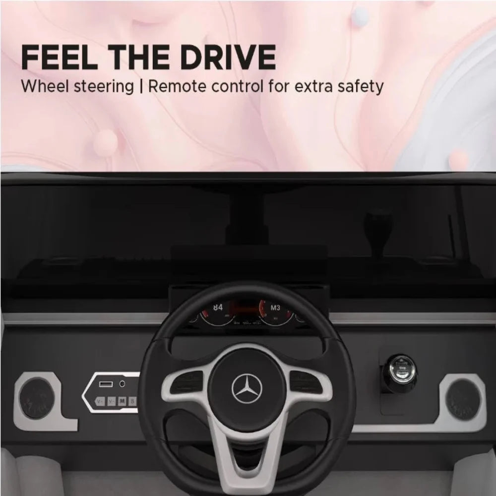 EMotorad Formula Fun Battery Oprated Mercedes Benz G-Wagon Ride-On Car, White