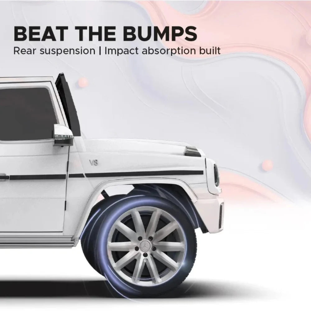 EMotorad Formula Fun Battery Oprated Mercedes Benz G-Wagon Ride-On Car, White