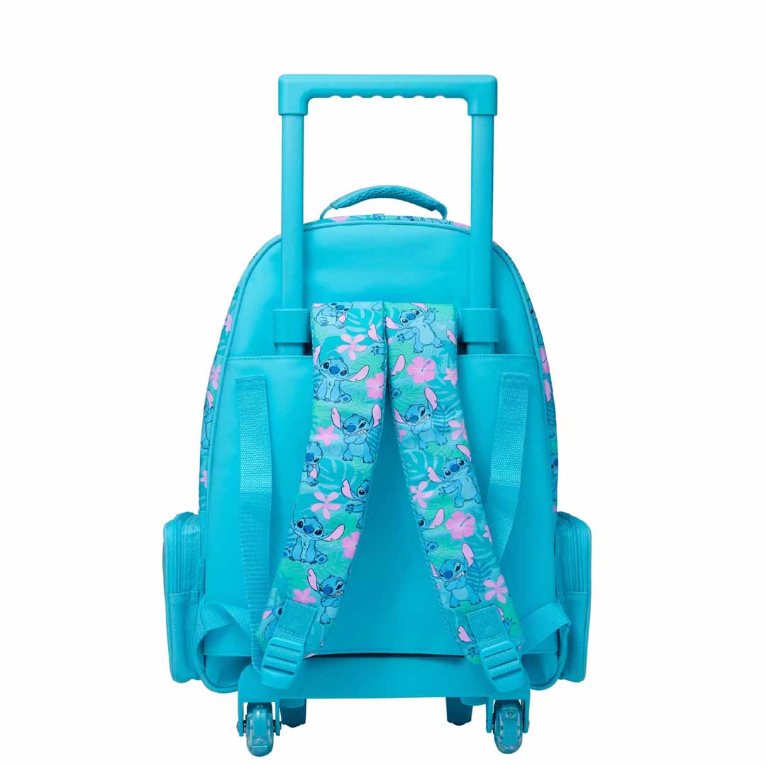 Smiggle Stitch 18-Inch Trolley Backpack for Kids – Colorful Disney Stitch School Bag