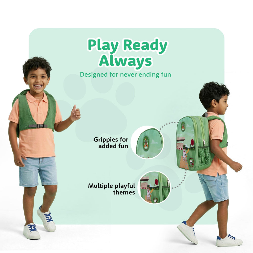 Filli & Me Filli Plays Cricket HugBag 17L Kids School Backpack for Ages 6–7 Years Lightweight School & Travel Bag