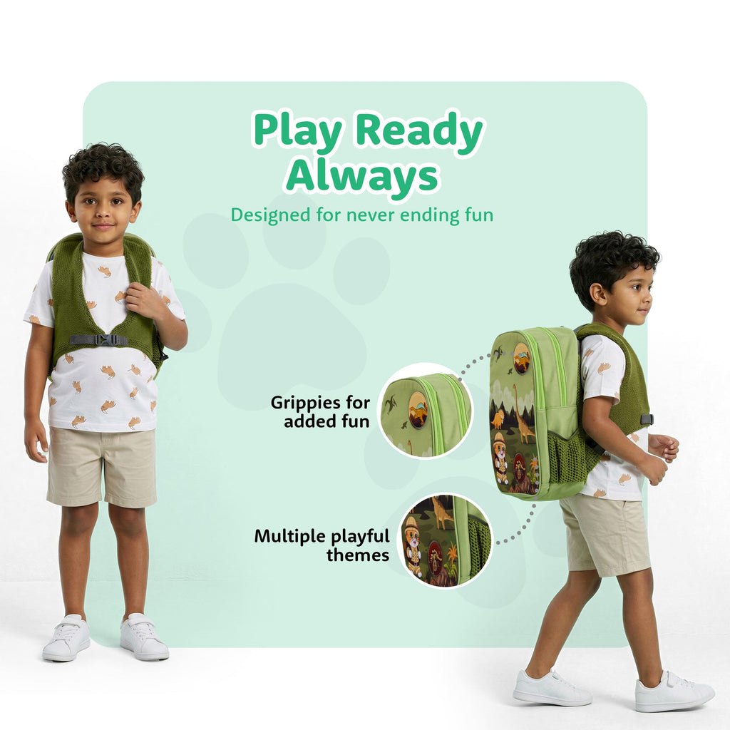 Filli & Me Filli Meets Dinosaurs HugBag 17L Kids School Backpack for Ages 6–7 Years Lightweight School & Travel Bag