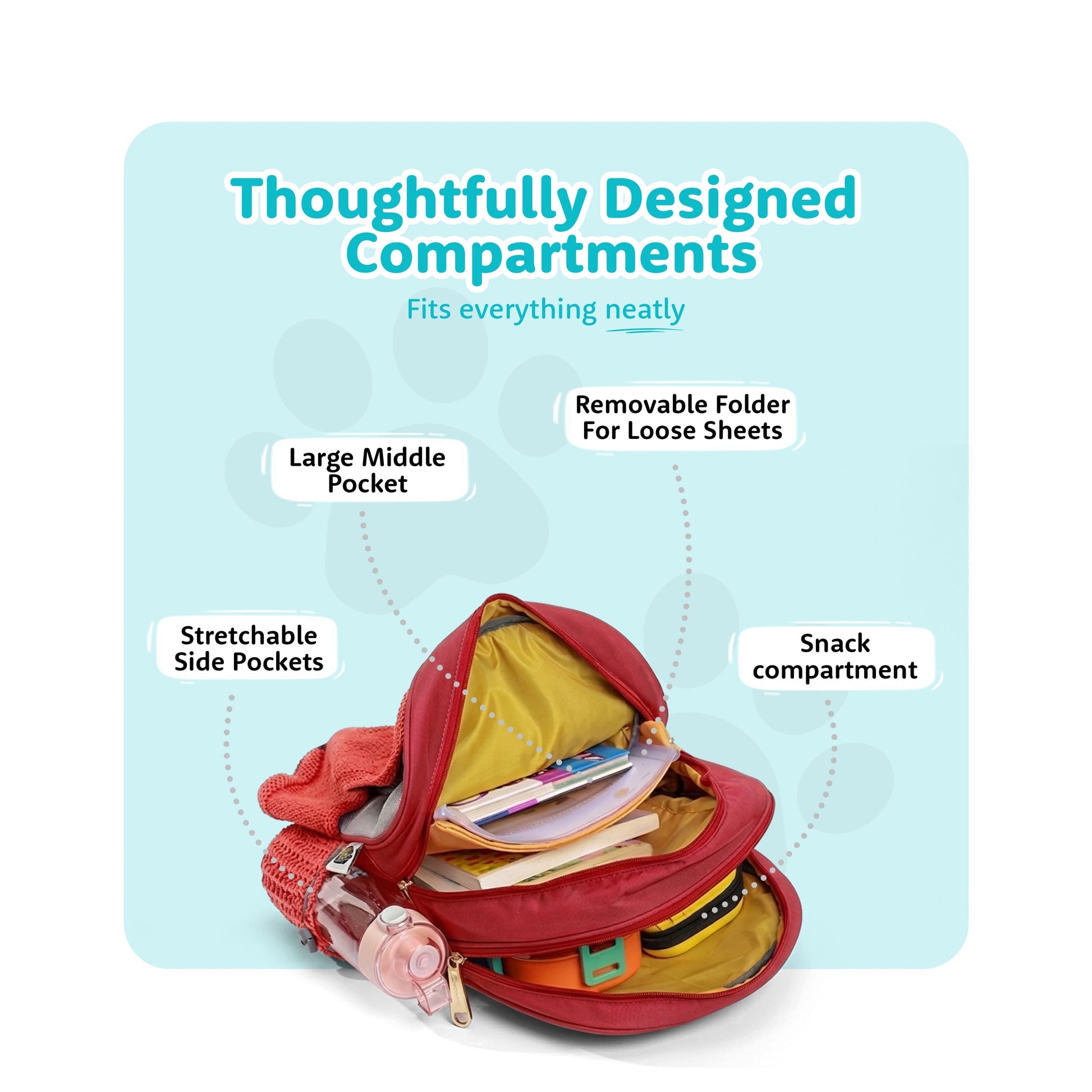 Filli & Me Filli Paints a Picture HugBag 17L Kids School Backpack for Ages 6–7 Years  Lightweight School & Travel Bag