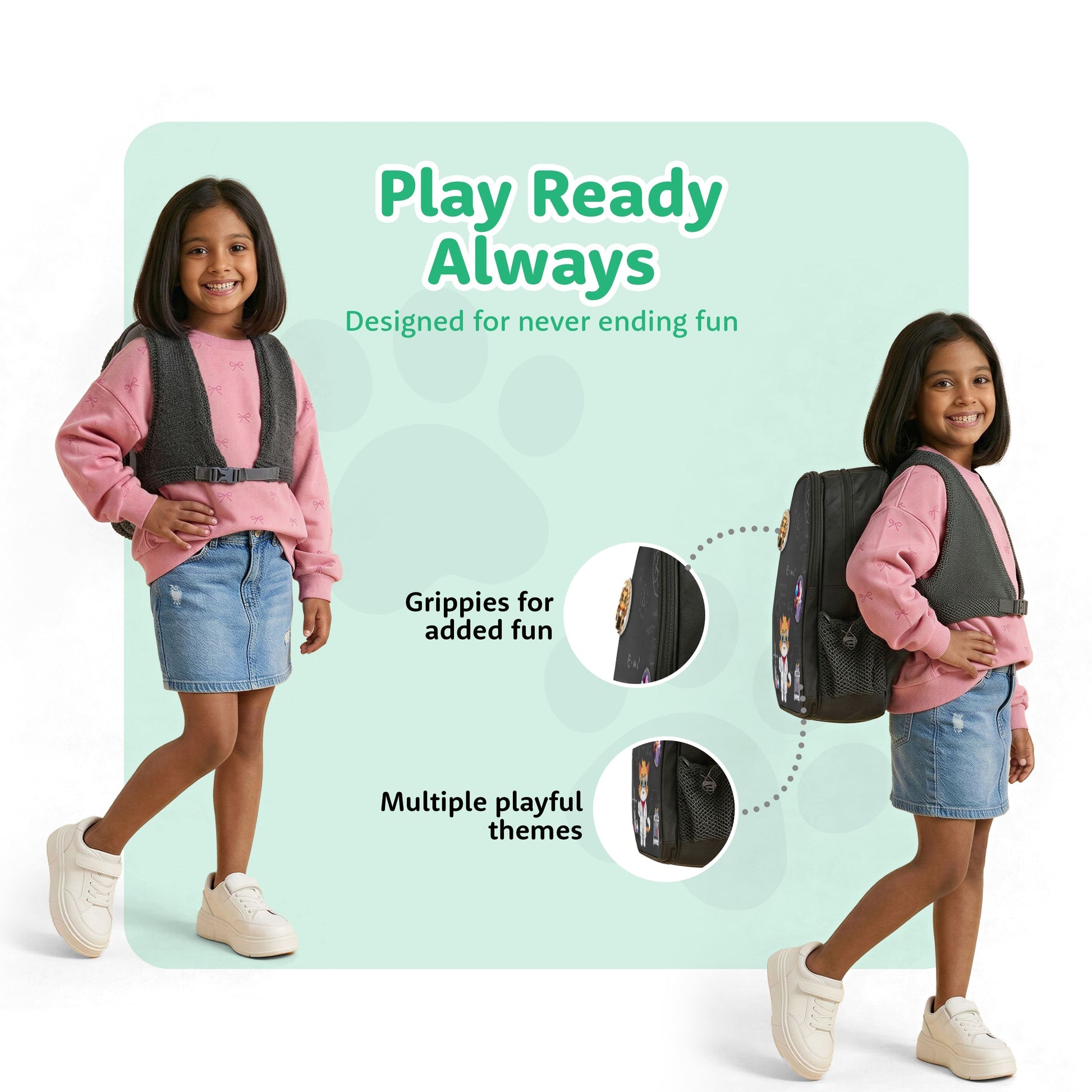 Filli & Me Filli Does Science Experiments HugBag 17L Kids School Backpack for Ages 6-7 Years Lightweight Travel & School Bag
