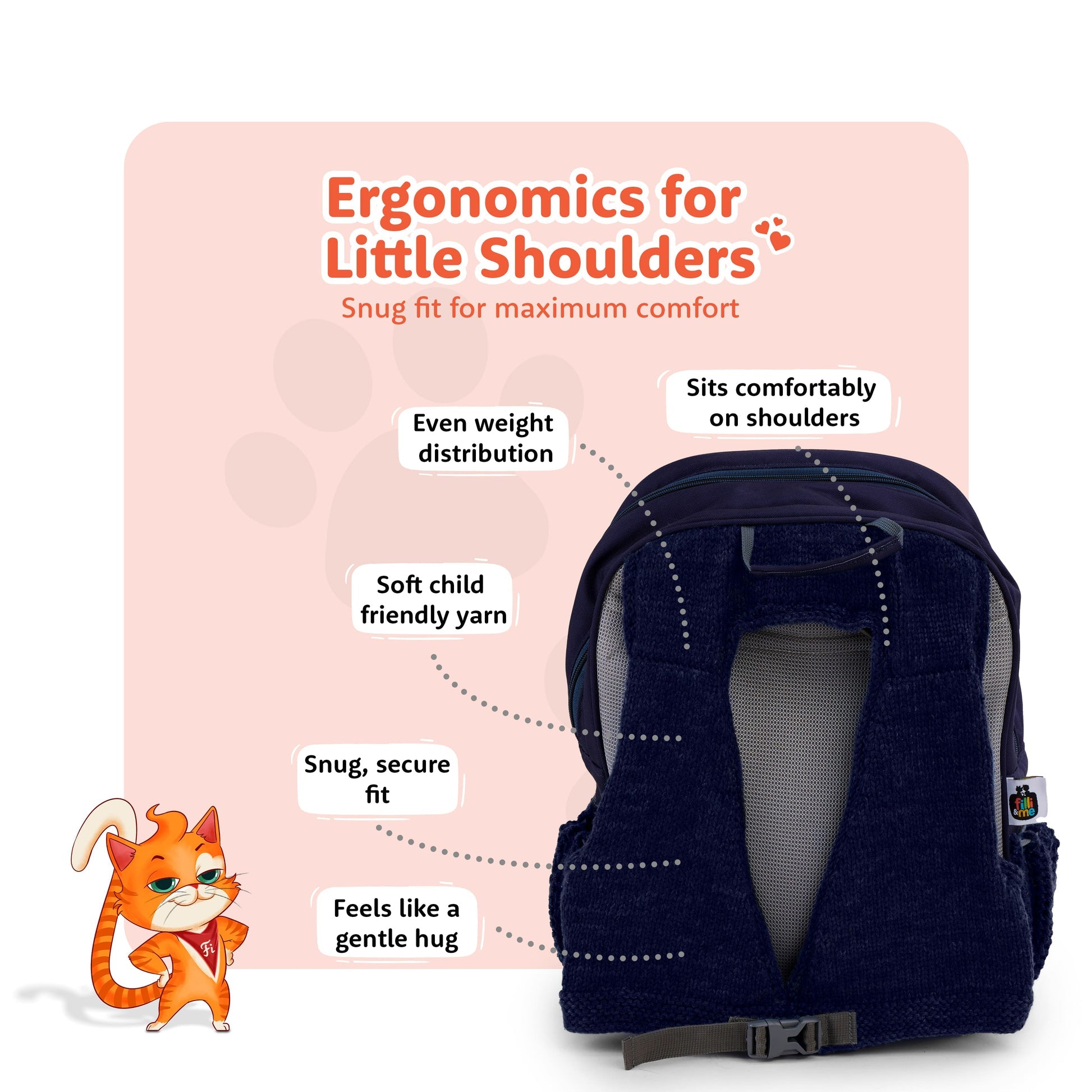 Filli & Me Filli Goes into Space HugBag 17L Kids School Backpack for Ages 6–7 Years Lightweight School & Travel Bag