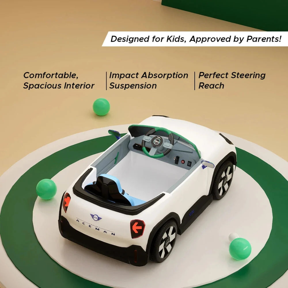 Emotorad Formula Fun Battery Oprated  Car Mini Cooper Aceman -White