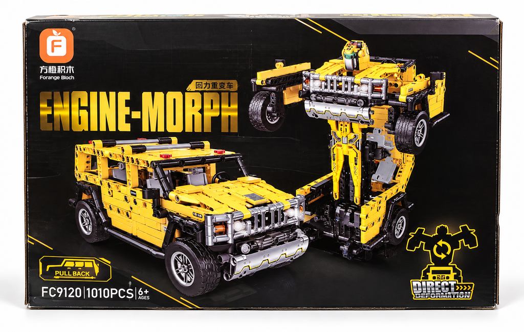 Forange Block FC9120 Engine-Morph 4-in-1 Transforming Car Building Blocks Set