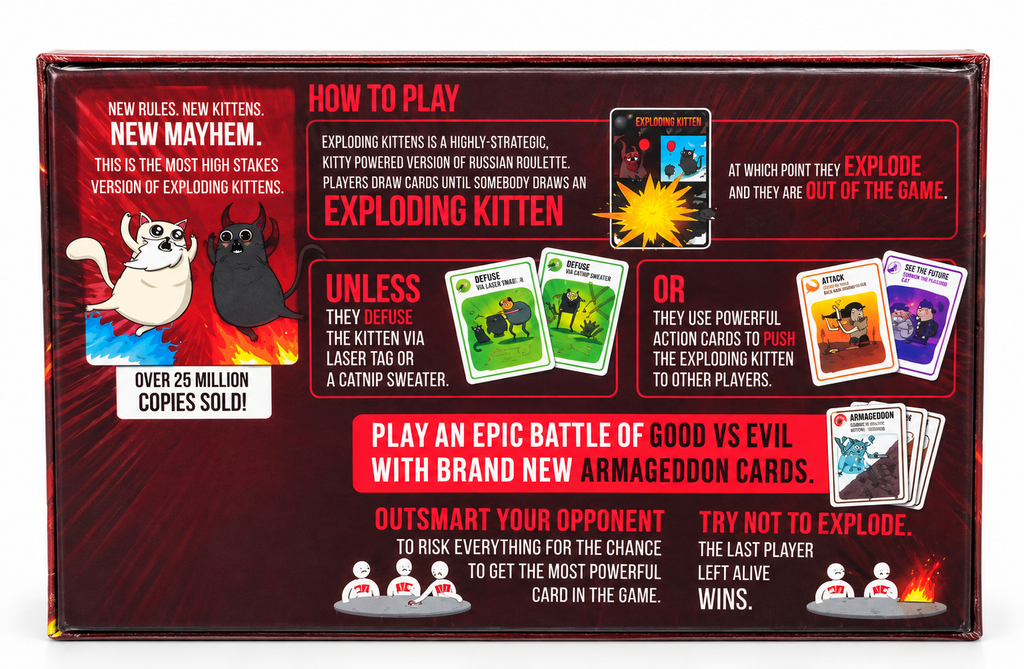 Exploding Kittens Good vs Evil Card Game for Kids Ages 7+ | Strategic Family Party Game for 2–5 Players | 15-Minute Gameplay
