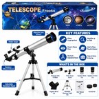 F70060 Astronomical Refractor Telescope 700mm Focal Length with 60mm Aperture & 113cm Adjustable Tripod