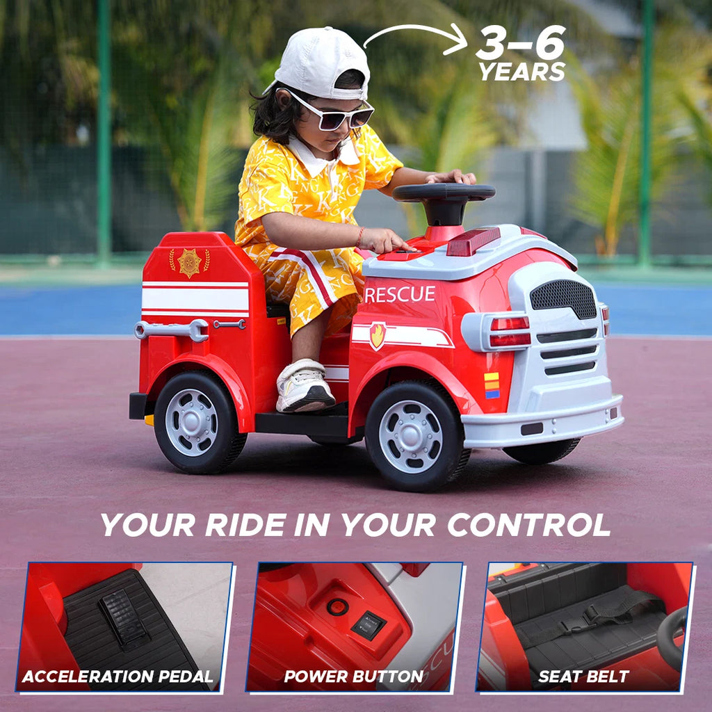 EMotorad Formula Fun Battery Oprated Fire Truck Red