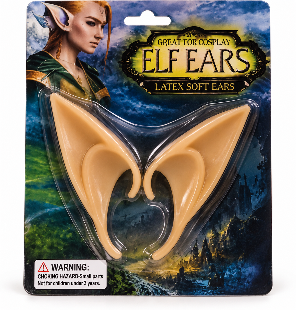 Halloween Elf Ears – Latex Soft Pointed Ears for Costume & Cosplay