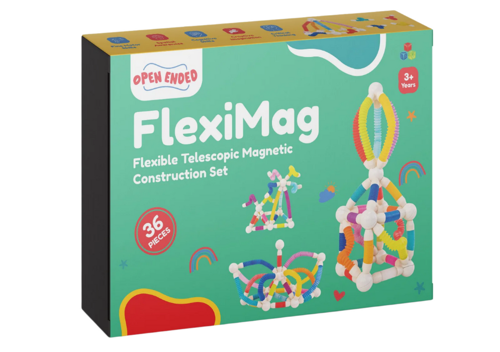 Open Ended FlexiMag - Flexible Telescopic Magnetic Construction Set (36 Pcs)