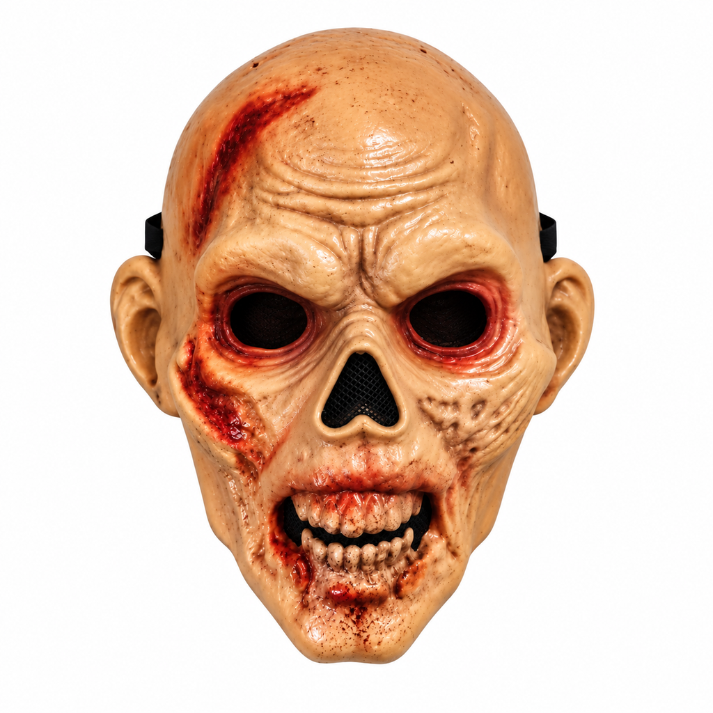 Realistic Zombie Horror Mask – Scary Halloween Face Mask