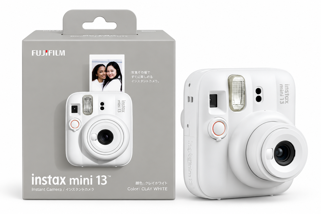 Fujifilm Instax Mini 13 Instant Camera with Selfie Mode & Close-Up Photography – Clay White, 8+ Years