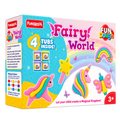 Funskool Fun Dough Fairy World Play Set | 4 Colourful Dough Tubs | Creative Modelling Kit for Kids Ages 3+