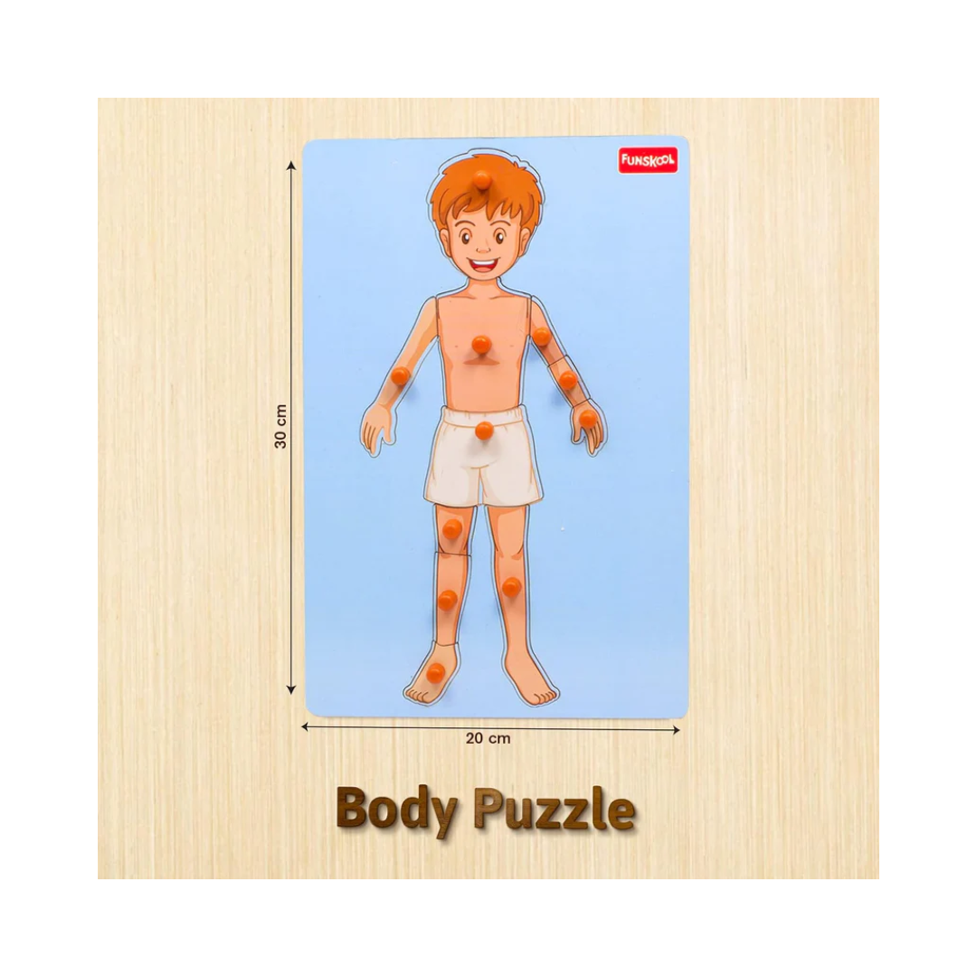 Funskool-Body Wooden Puzzle,Wooden,11 Pieces,Puzzle