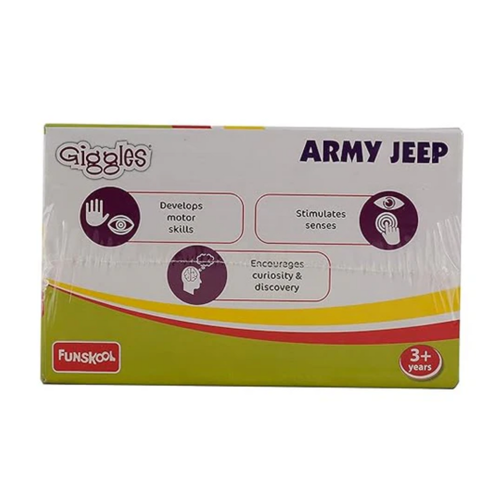 Funskool Giggles Army Jeep, Pack of 1, Multicolor