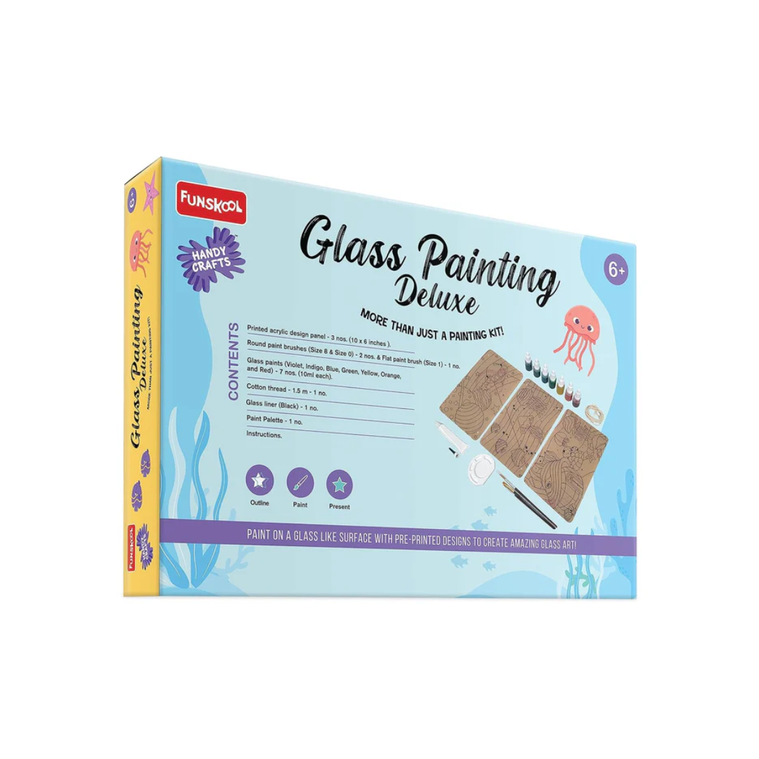 Funskool Handycrafts Glass Painting Deluxe Arts and Crafts Kit