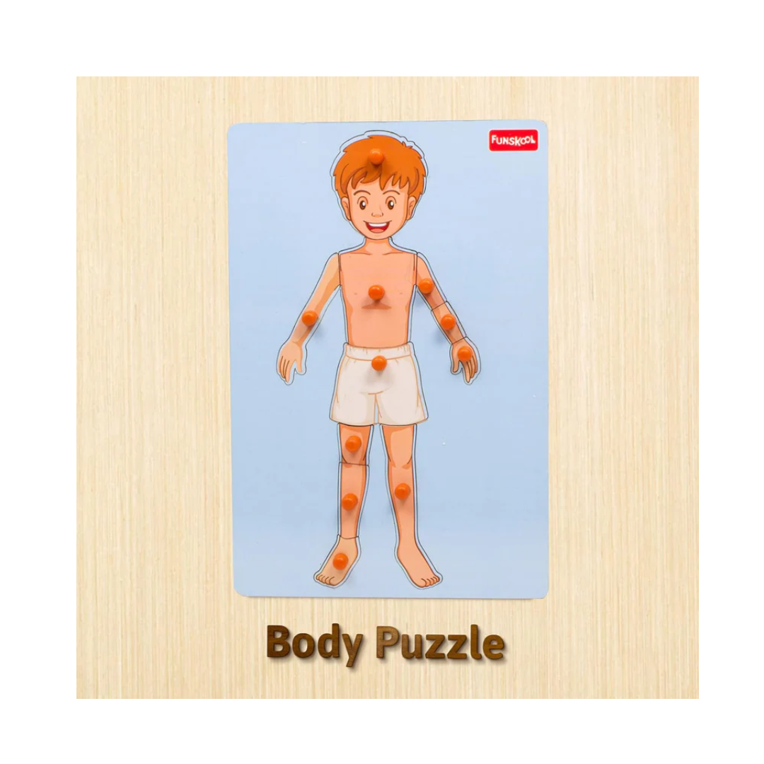 Funskool-Body Wooden Puzzle,Wooden,11 Pieces,Puzzle