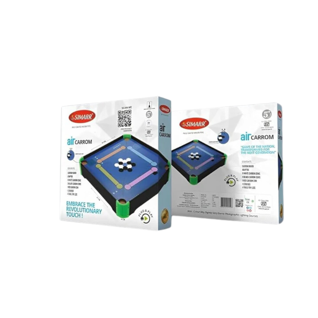 Simarr Air Carrom Carrom Coins with Sticker and 1 Powerd Adaptor