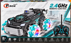 Racers Drift Pro 2.4GHz Remote Control Stunt Car | High-Speed RC Drift Vehicle with Spray Effect, Mecanum Wheels & Futuristic Off-Road Design