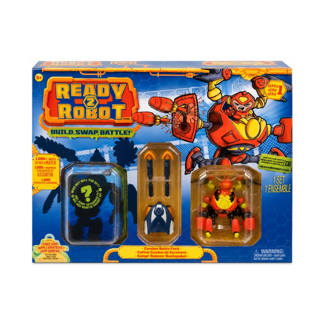 Ready2Robot Build Swap Battle Robot Figure Set with Mystery Pilot & Accessories