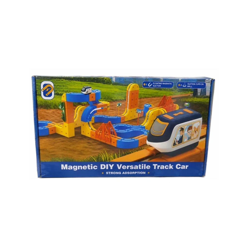 Magnetic DIY Versatile Track Car Set with Train – Creative Build & Play Track Set for Kids