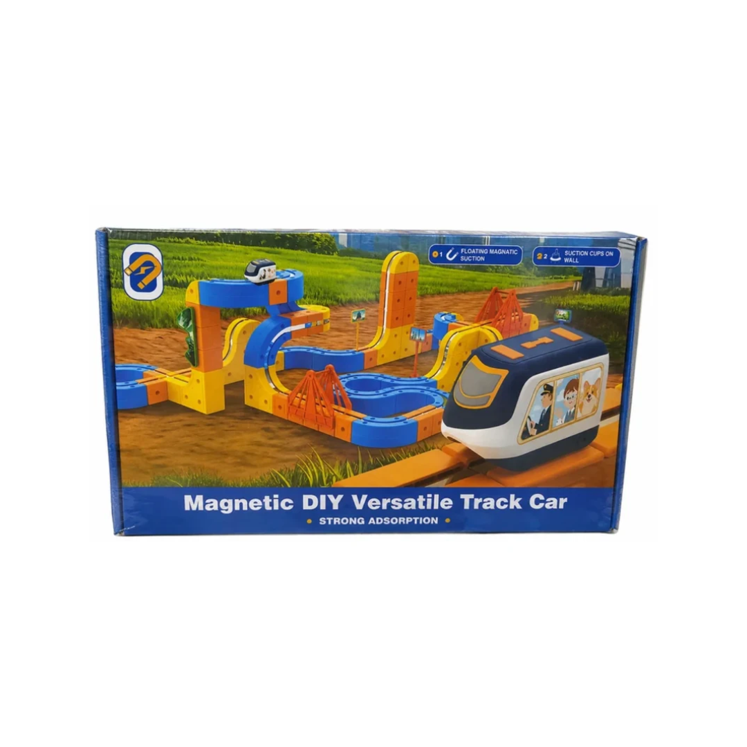 Magnetic DIY Versatile Track Car Set with Train – Creative Build & Play Track Set for Kids