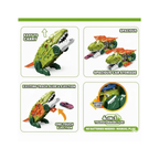 Dino Parking Lot 2-in-1 Transforming Dinosaur Car Carrier Truck Playset with Alloy Cars