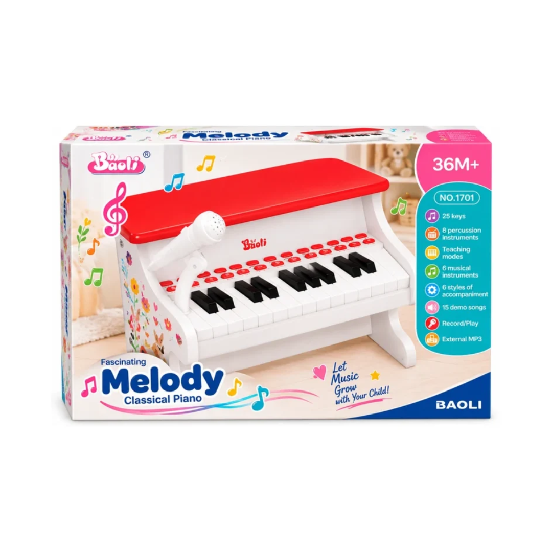 Baoli Fascinating Melody Classical Piano for Kids – 25 Keys with Microphone 36M+