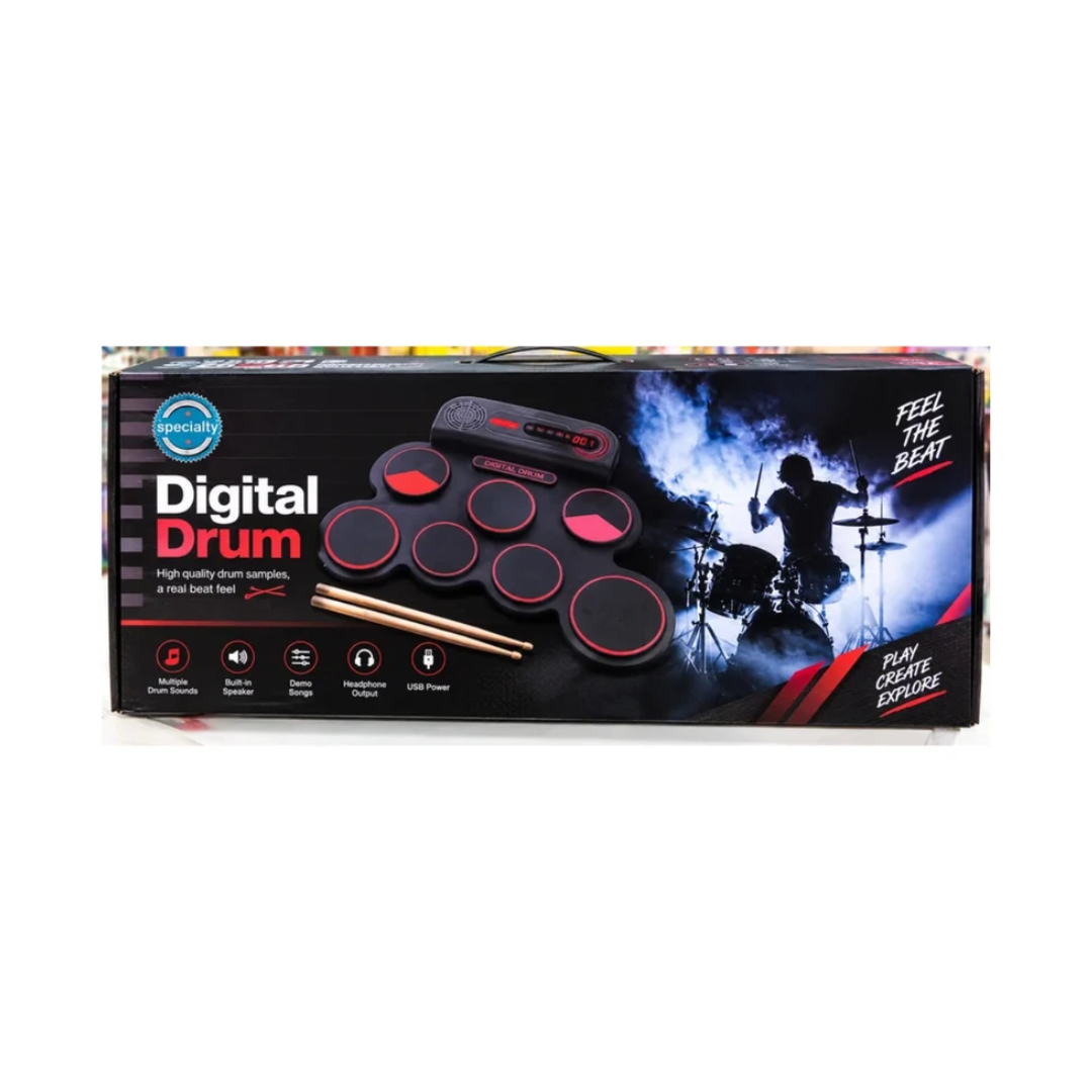 Portable Electronic Digital Drum Pad Set with Drumsticks Musical Rhythm Drum Kit