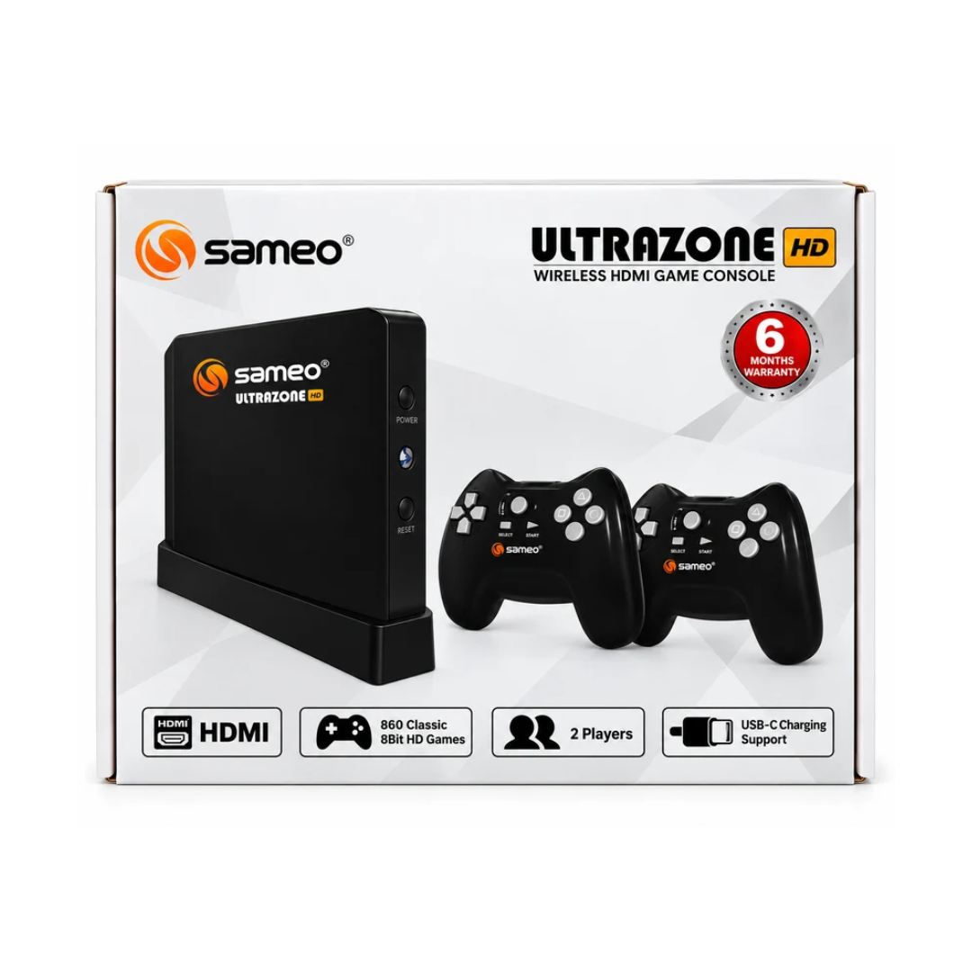 Sameo Ultrazone HD Wireless HDMI Gaming Console – 860 Classic 8-Bit HD Games 2 Players