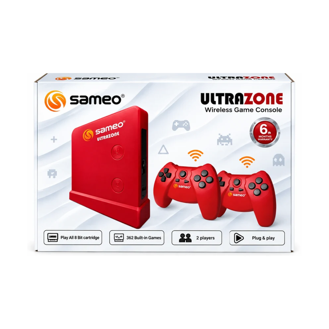 Sameo Ultrazone Wireless Retro Gaming Console – 362 Built-in Games Dual Wireless Controllers 2 Player