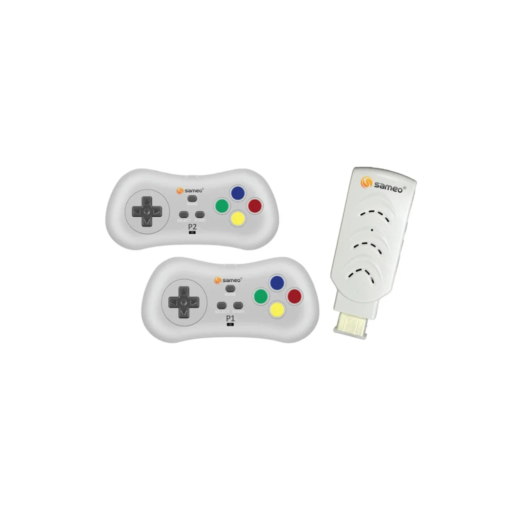 Sameo Micro Genius 2.0 HDMI Gaming Console – 800 Built-in HD Games with 2 Controllers