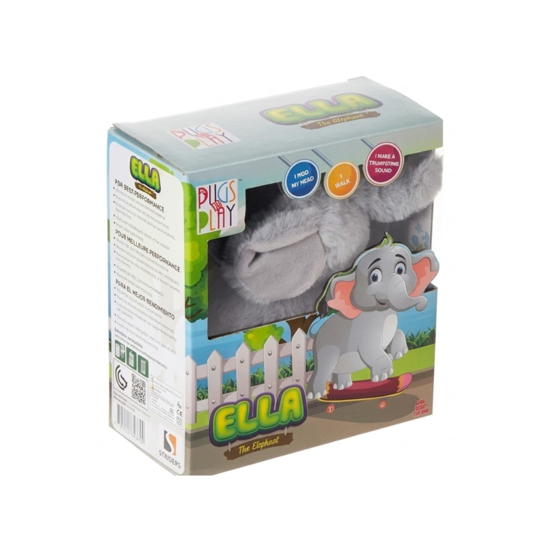 Pugs at Play Ella The Elephant – Interactive Walking Plush Toy with Trumpeting Sound & Head Movement