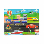 Bumbee Transport Adventures: Wooden Board Puzzle