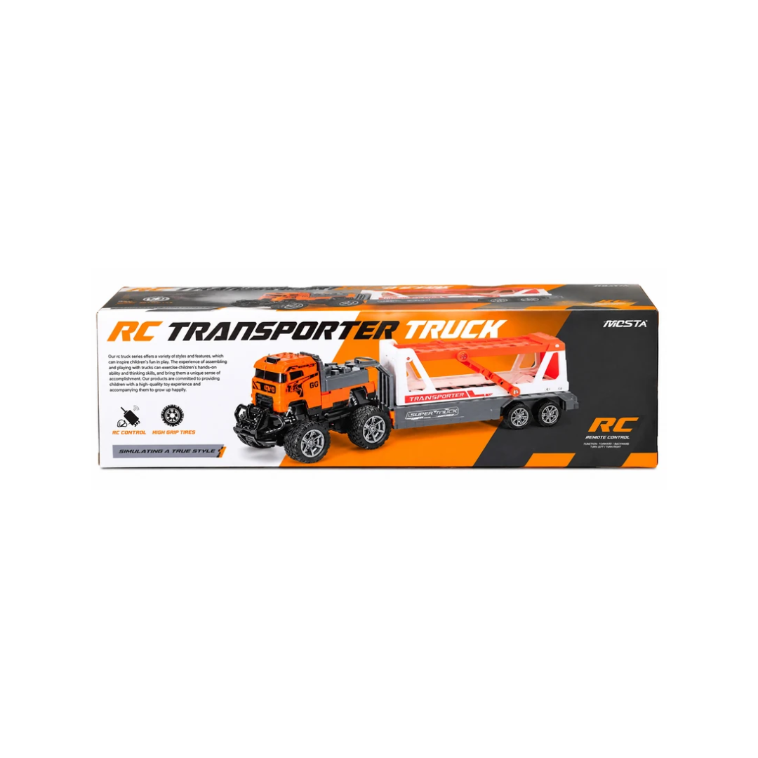 RC Transporter Truck with Car Carrier Trailer – Remote Control Heavy Duty Truck