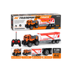 RC Transporter Truck with Car Carrier Trailer – Remote Control Heavy Duty Truck