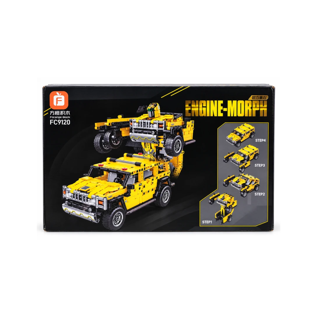 Forange Block FC9120 Engine-Morph 4-in-1 Transforming Car Building Blocks Set