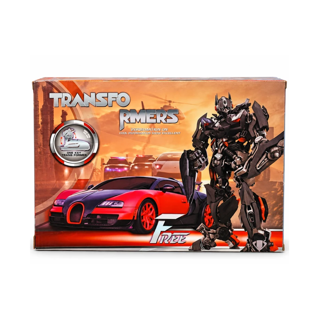 Transformers Remote Control 2-in-1 Transforming Car & Robot with Lights – 4+ Years