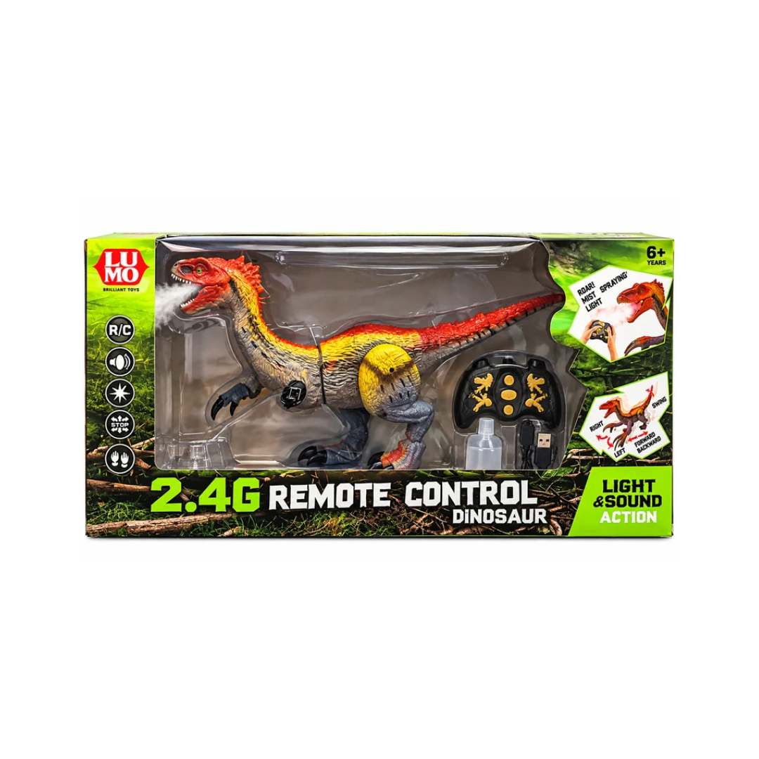 LUMO 2.4G Remote Control Dinosaur with Light & Sound, Walking & Swinging Action – 6+ Years