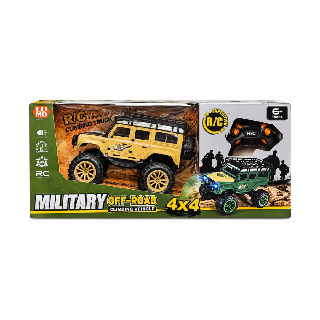 LUMO Military Off-Road 4X4 RC Climbing Vehicle with Lights – 6+ Years