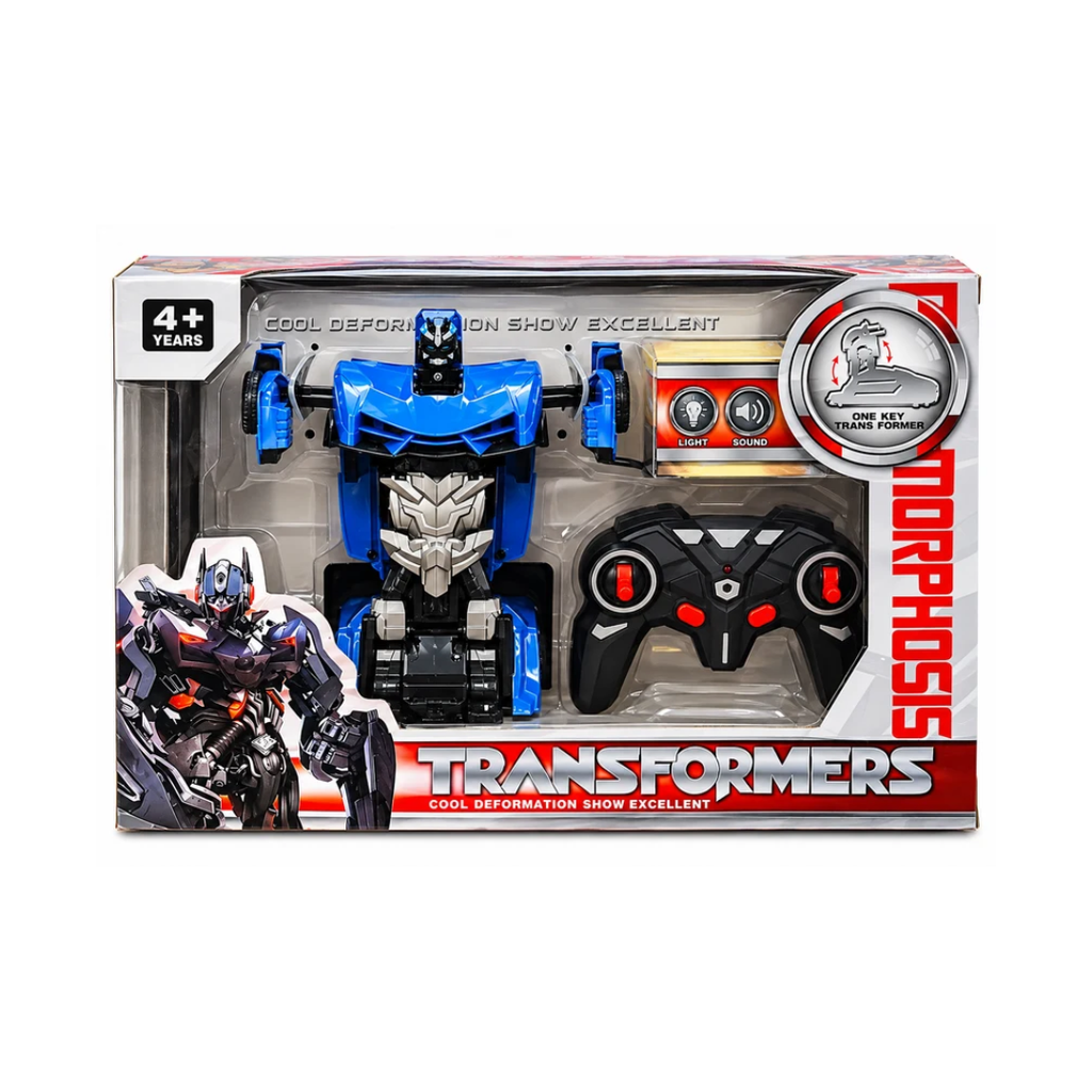 Transformers RC Transforming Robot Car with One-Key Transformation, Lights & Remote Control – 4+ Years
