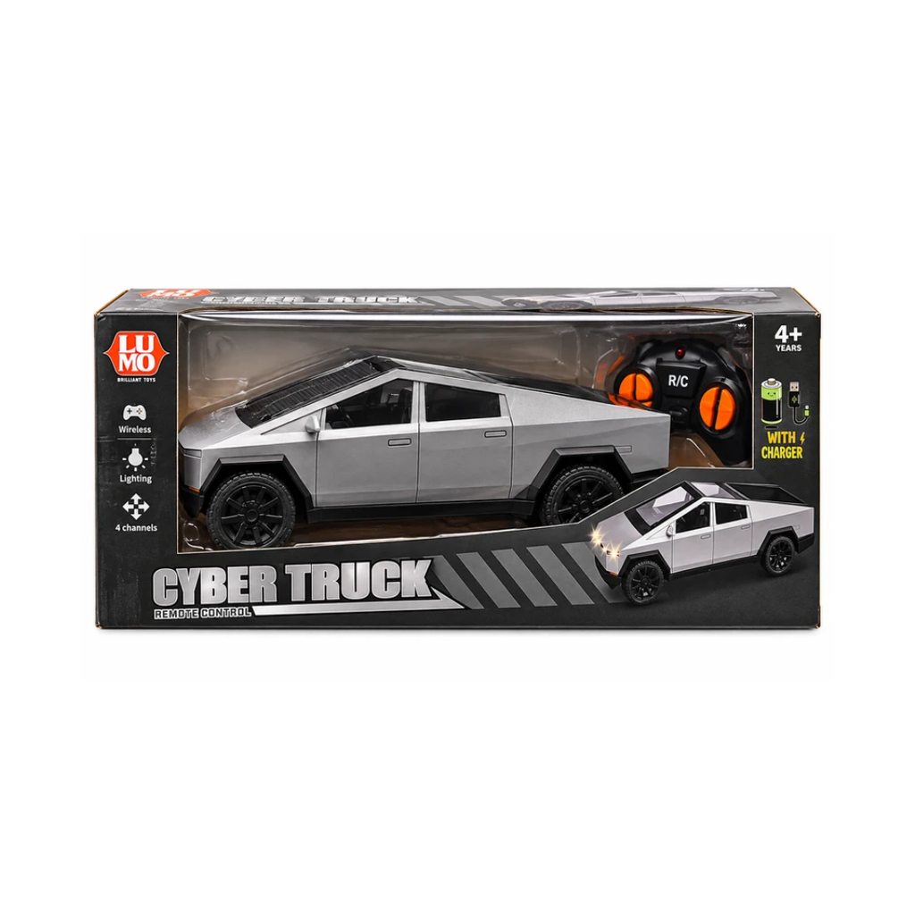 LUMO Cyber Truck 4-Channel RC Car with Lights & USB Charger – 4+ Years