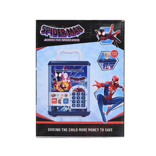 Spider-Man Across the Spider-Verse Money Safe with Fingerprint Simulation, Light & Sound – 3+ Years